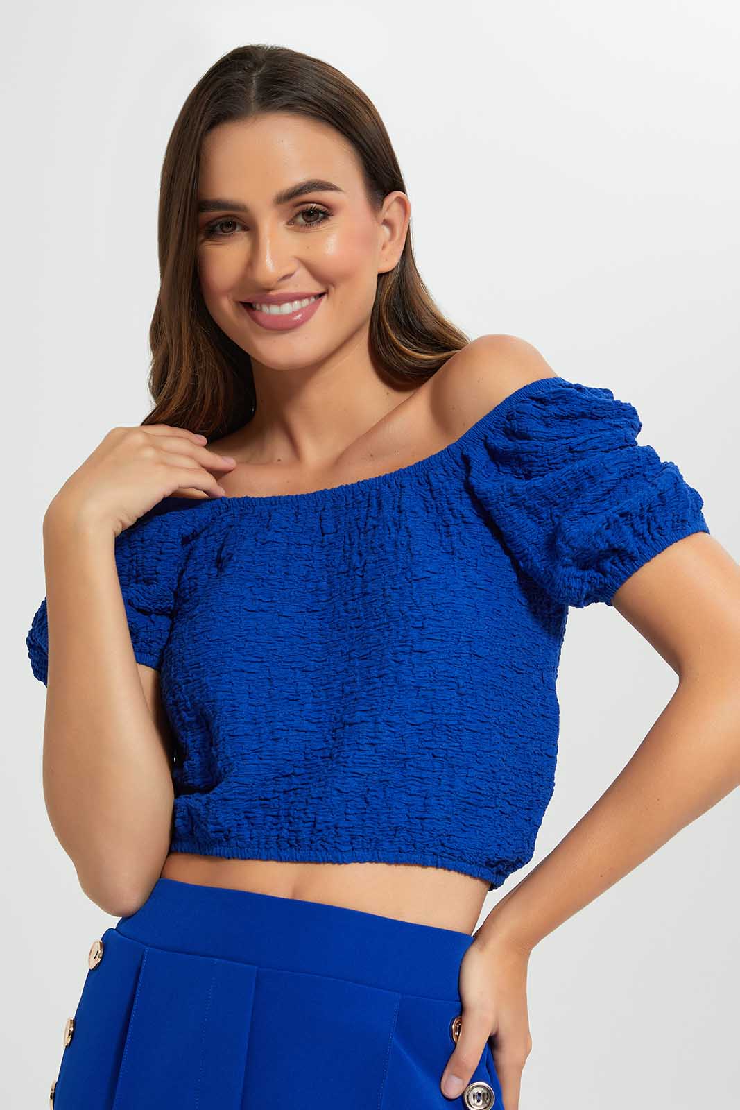Redtag-Royal-Blue-Crop-Top-Category:Tops,-Colour:Royal,-Deals:New-In,-Filter:Women's-Clothing,-LDC,-LDC-Tops,-New-In-LDC,-Non-Sale,-Section:Women,-W22O-Women's-