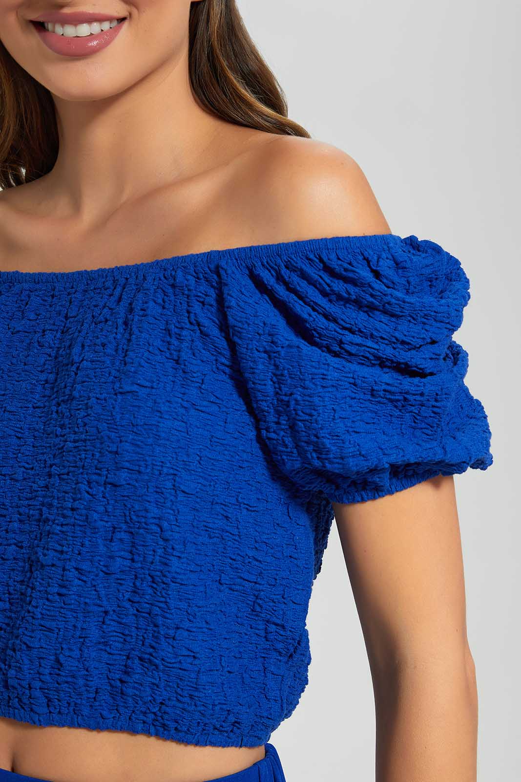 Redtag-Royal-Blue-Crop-Top-Category:Tops,-Colour:Royal,-Deals:New-In,-Filter:Women's-Clothing,-LDC,-LDC-Tops,-New-In-LDC,-Non-Sale,-Section:Women,-W22O-Women's-