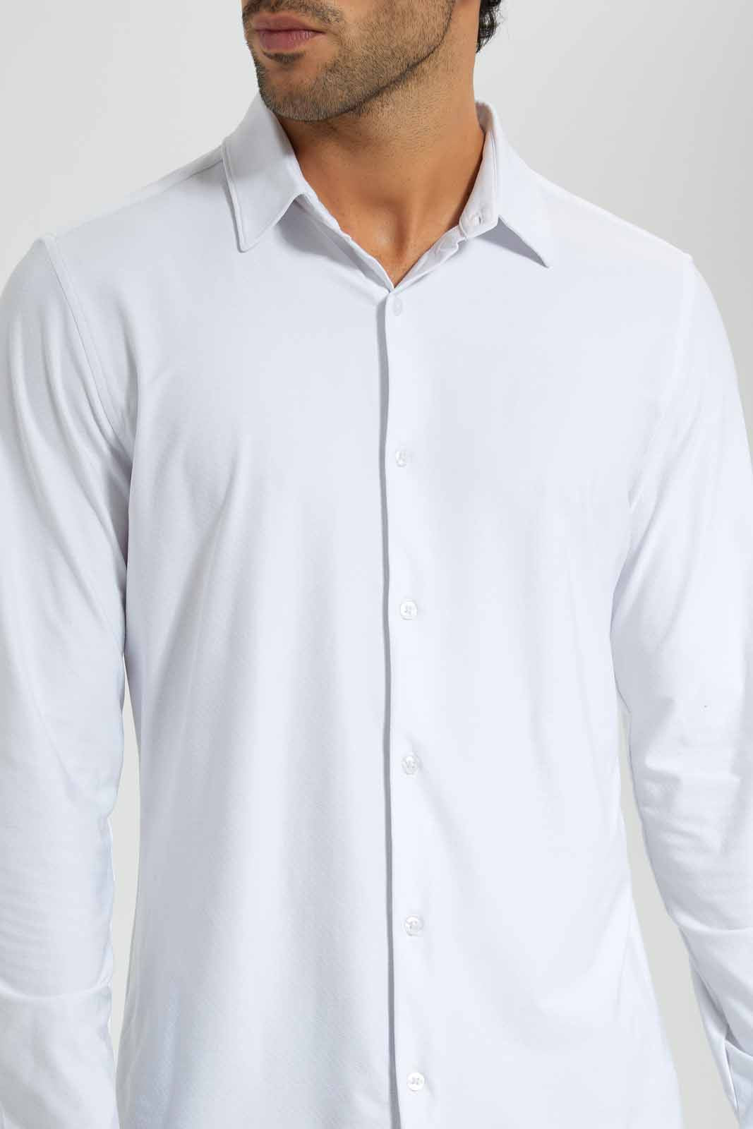 Redtag-White-Dobby-Fabric-Shirt-With-Spandex-Category:Shirts,-Colour:White,-Deals:New-In,-Festive,-Filter:Men's-Clothing,-Men-Shirts,-New-In-Men-APL,-Non-Sale,-Section:Men,-W22O-Men's-