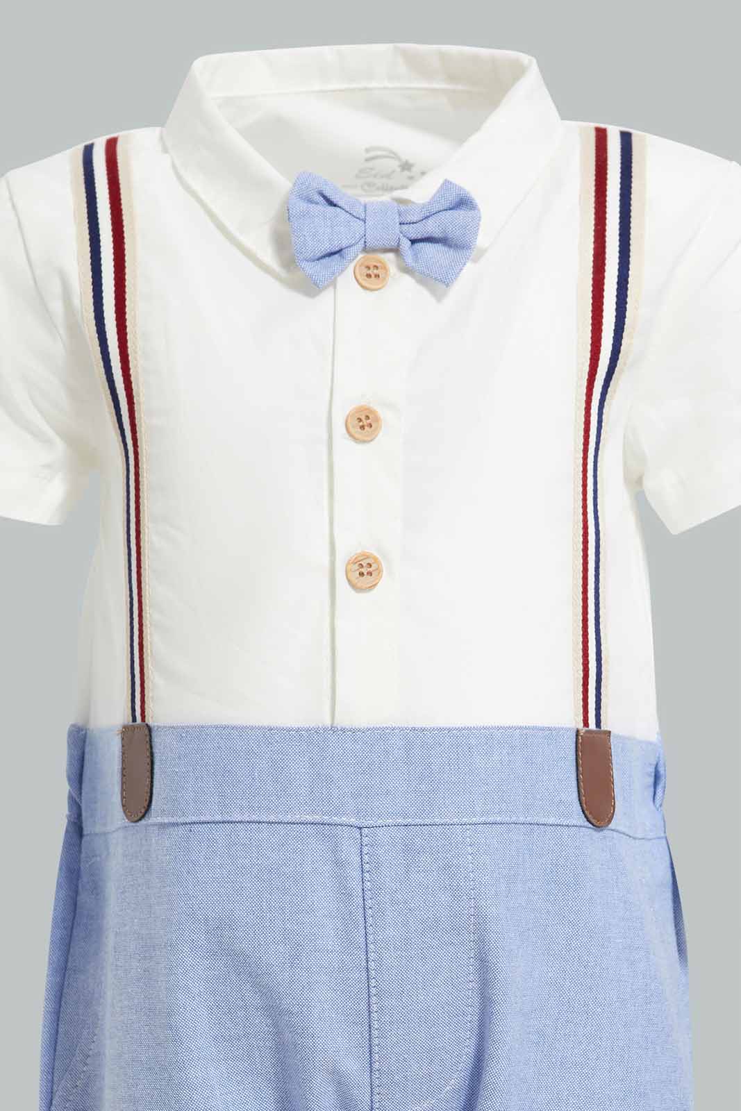 Redtag-Blue-Cut-&-Sewn-Romper-With-Suspender-APL,-Category:Sleepsuits,-Colour:Blue,-Deals:New-In,-Festive,-Filter:Baby-(0-to-12-Mths),-NBB-Sleepsuits,-New-In-NBB-APL,-Non-Sale,-Section:Boys-(0-to-14Yrs),-W22O-Baby-0 to 12 Months