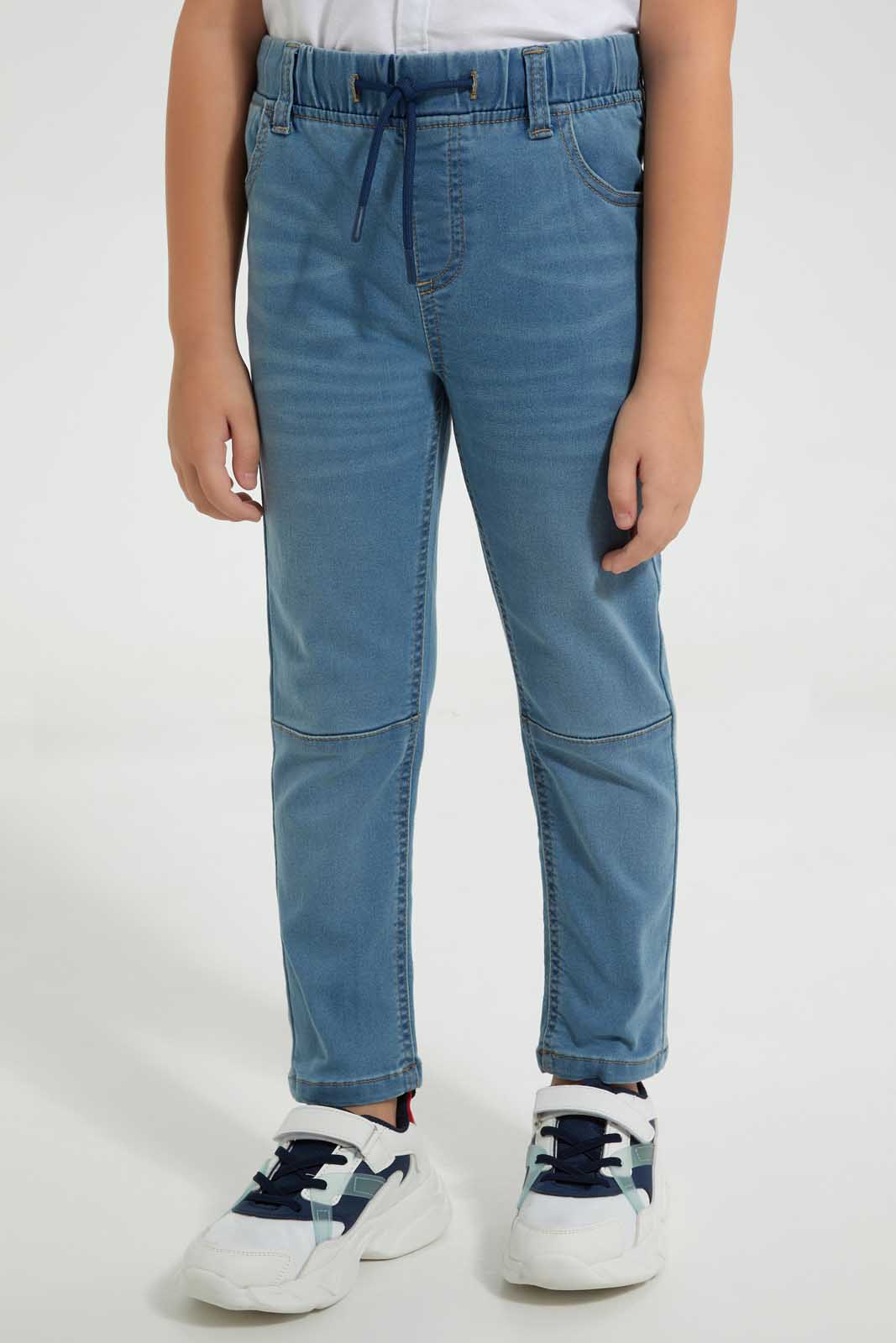 Redtag-Navy-Pull-On-Knitted-Jean-BOY-Jeans,-Bundle,-Category:Jeans,-Colour:Navy,-Deals:New-In,-Filter:Boys-(2-to-8-Yrs),-New-In-BOY-APL,-S22D,-Section:Boys-(0-to-14Yrs)-Boys-2 to 8 Years