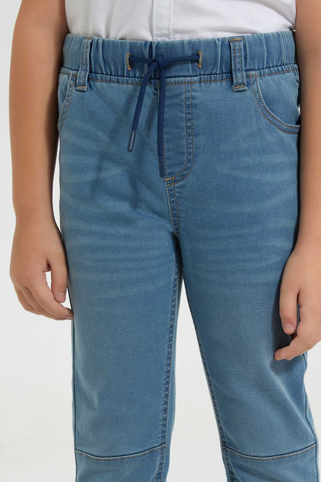 Redtag-Navy-Pull-On-Knitted-Jean-BOY-Jeans,-Bundle,-Category:Jeans,-Colour:Navy,-Deals:New-In,-Filter:Boys-(2-to-8-Yrs),-New-In-BOY-APL,-S22D,-Section:Boys-(0-to-14Yrs)-Boys-2 to 8 Years