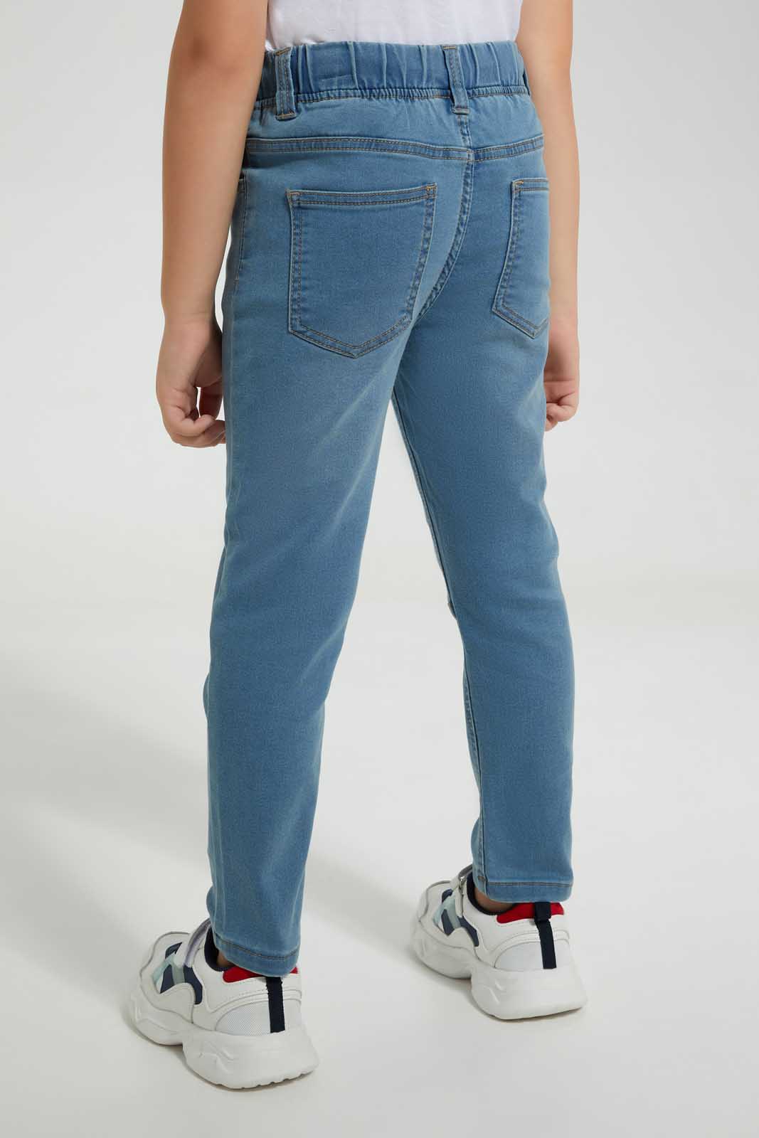 Redtag-Navy-Pull-On-Knitted-Jean-BOY-Jeans,-Bundle,-Category:Jeans,-Colour:Navy,-Deals:New-In,-Filter:Boys-(2-to-8-Yrs),-New-In-BOY-APL,-S22D,-Section:Boys-(0-to-14Yrs)-Boys-2 to 8 Years