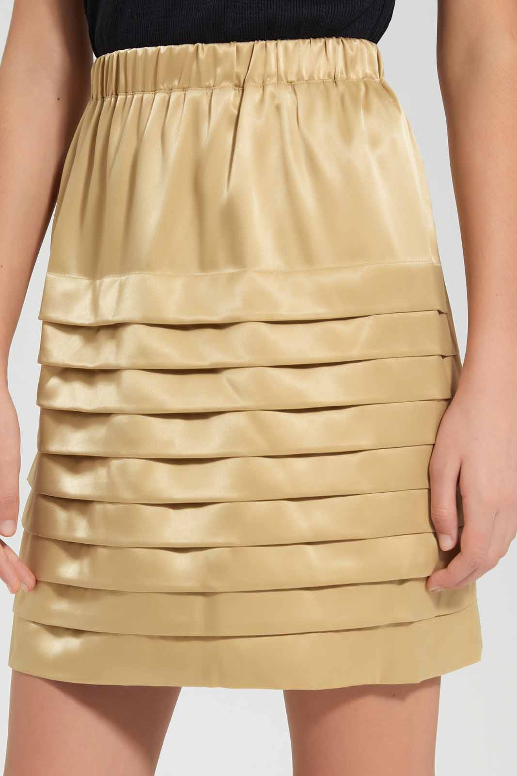 Gold Pleated Skirt