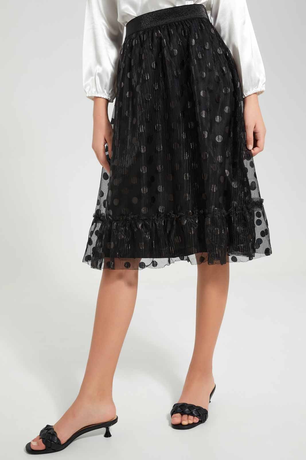 Redtag-White-Dobby-Tulle-Skirts-Category:Skirts,-Colour:White,-Deals:New-In,-Festive,-Filter:Senior-Girls-(9-to-14-Yrs),-GSR-Skirts,-New-In-GSR-APL,-Non-Sale,-Section:Girls-(0-to-14Yrs),-W22O-Senior-Girls-9 to 14 Years