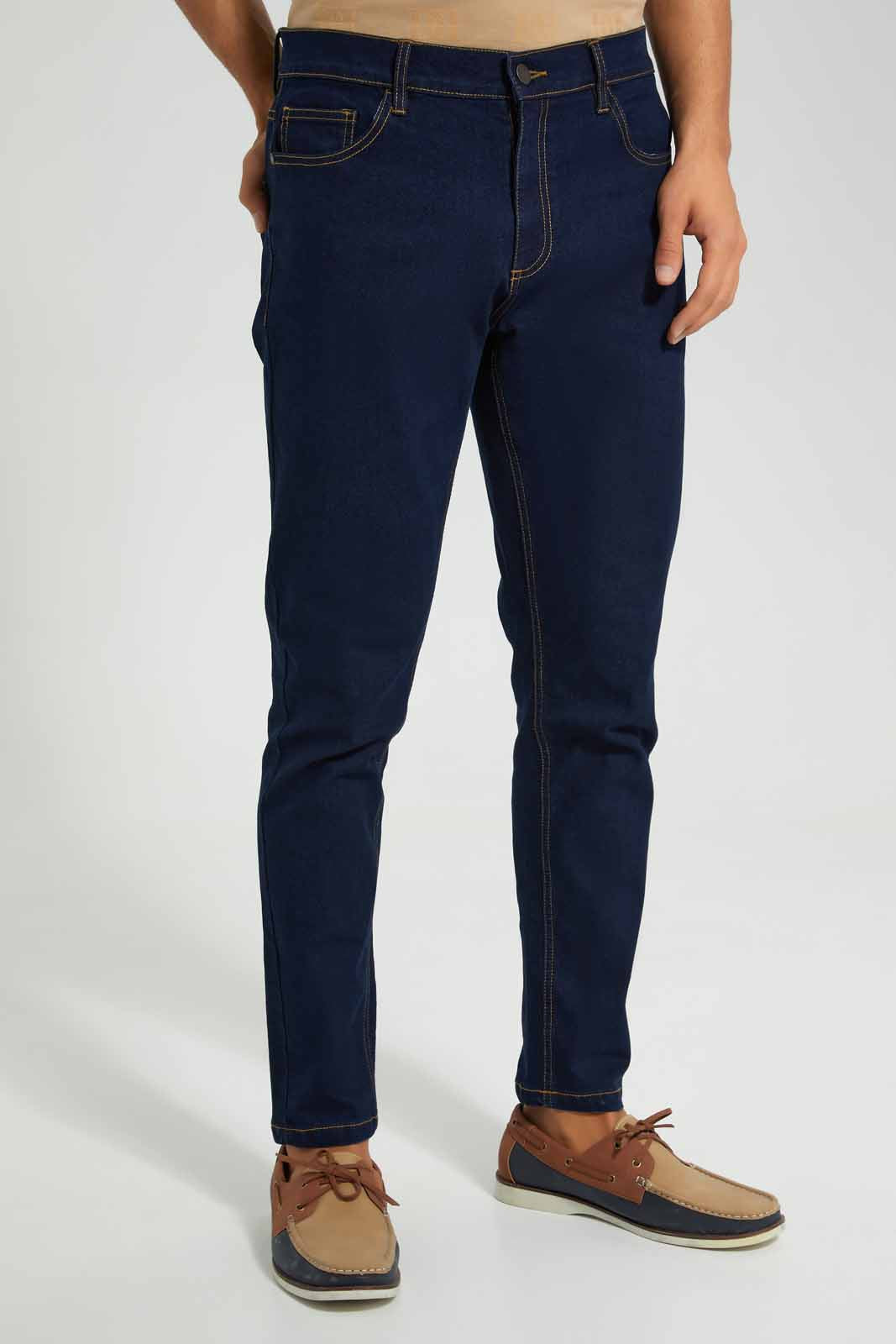 Redtag-Rines-Wash-5-Pocket-Denim-Jean-Category:Jeans,-Colour:Dark-Wash,-Deals:New-In,-EID,-Filter:Men's-Clothing,-Men-Jeans,-New-In-Men,-Non-Sale,-Section:Men,-W22O-Men's-