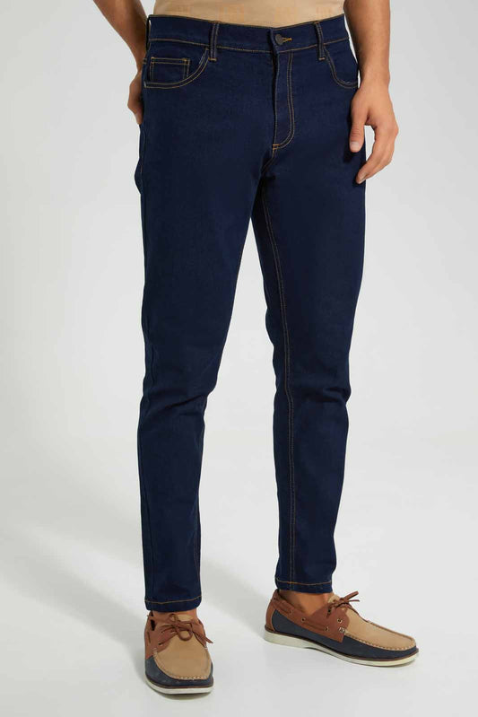 Redtag-Rines-Wash-5-Pocket-Denim-Jean-Category:Jeans,-Colour:Dark-Wash,-Deals:New-In,-EID,-Filter:Men's-Clothing,-Men-Jeans,-New-In-Men,-Non-Sale,-Section:Men,-W22O-Men's-