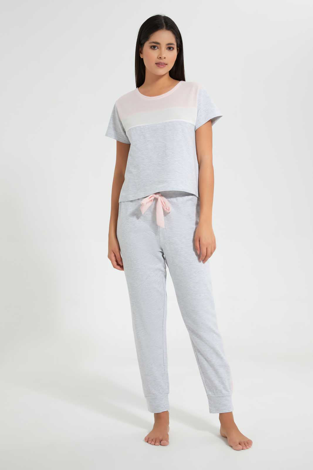 Redtag-Assorted-Colorblock-Pyjama-Set-Pyjama-Sets-Women's-