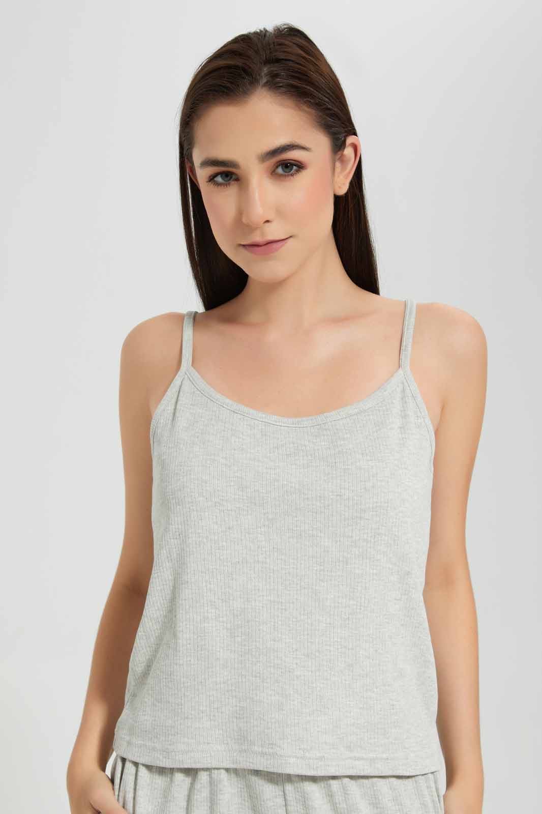 Redtag-Ecru-Plain-Strappy-Pyjama-Set-With-Robe-Category:Pyjama-Sets,-Colour:Ecru,-Deals:New-In,-Filter:Women's-Clothing,-New-In-Women,-Non-Sale,-S22D,-Section:Women,-Women-Pyjama-Sets--