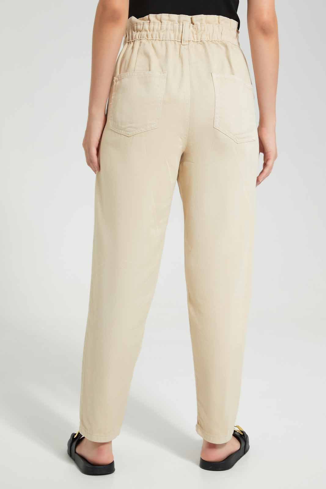 Redtag-Beige-Baggy-Fit-Trouser-Category:Jeans,-Colour:Beige,-Deals:New-In,-Filter:Women's-Clothing,-New-In-Women,-Non-Sale,-S22D,-Section:Women,-TBL,-Women-Jeans-Women's-
