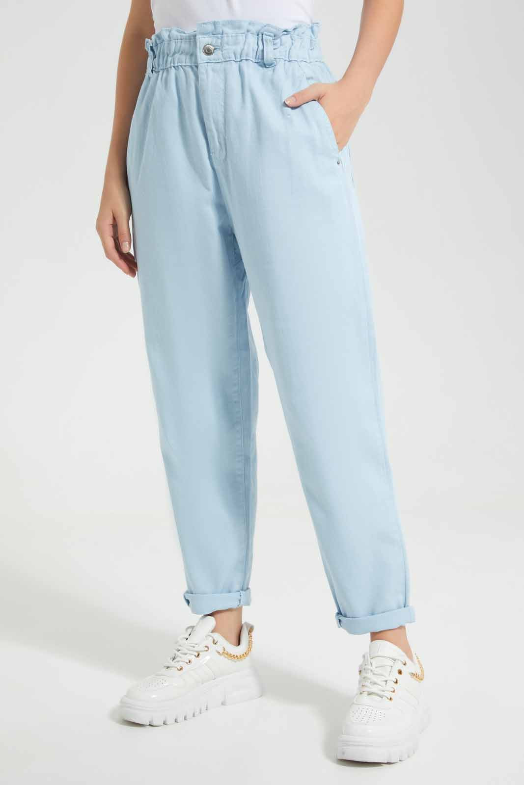 Redtag-Blue-Baggy-Fit-Trouser-Category:Jeans,-Colour:Black,-Deals:New-In,-Filter:Women's-Clothing,-New-In-Women,-Non-Sale,-S22D,-Section:Women,-TBL,-Women-Jeans-Women's-
