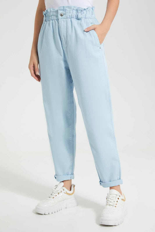 Redtag-Blue-Baggy-Fit-Trouser-Category:Jeans,-Colour:Black,-Deals:New-In,-Filter:Women's-Clothing,-New-In-Women,-Non-Sale,-S22D,-Section:Women,-TBL,-Women-Jeans-Women's-