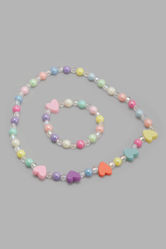 Redtag-Necklace-&-Bracelet-Set-Category:Jewellery,-Colour:Assorted,-Filter:Girls-Accessories,-GIR-Jewellery,-New-In,-New-In-GIR-ACC,-Non-Sale,-Section:Girls-(0-to-14Yrs),-W22O-Girls-