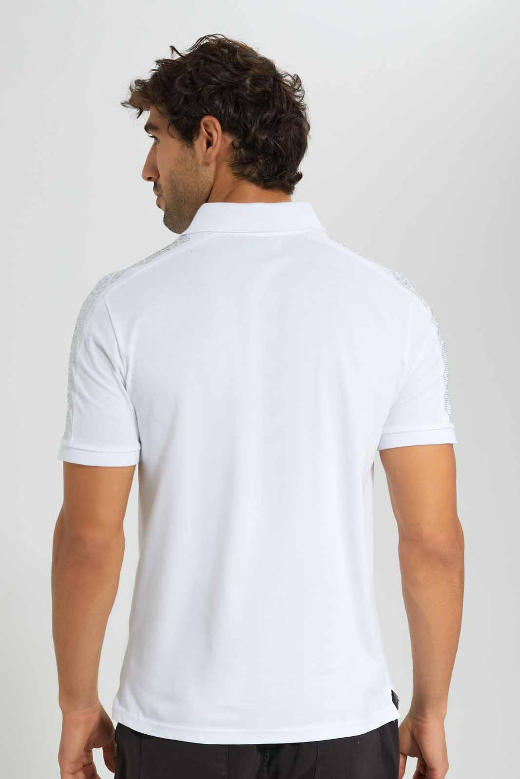 Redtag-White-Polo-Shirt-With-Stone-Work-Category:Polo-T-Shirts,-Colour:White,-Deals:New-In,-EID,-Filter:Men's-Clothing,-Men-Polo-T-Shirts,-New-In-Men-APL,-Non-Sale,-Section:Men,-W22O-Men's-