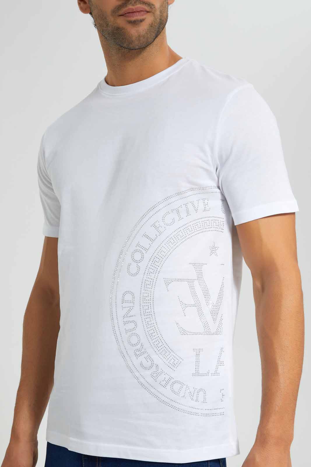 Redtag-White-T-Shirt-With-Stone-Work-Category:T-Shirts,-Colour:White,-Deals:New-In,-EID,-Filter:Men's-Clothing,-Men-T-Shirts,-New-In-Men-APL,-Non-Sale,-Section:Men,-W22O-Men's-