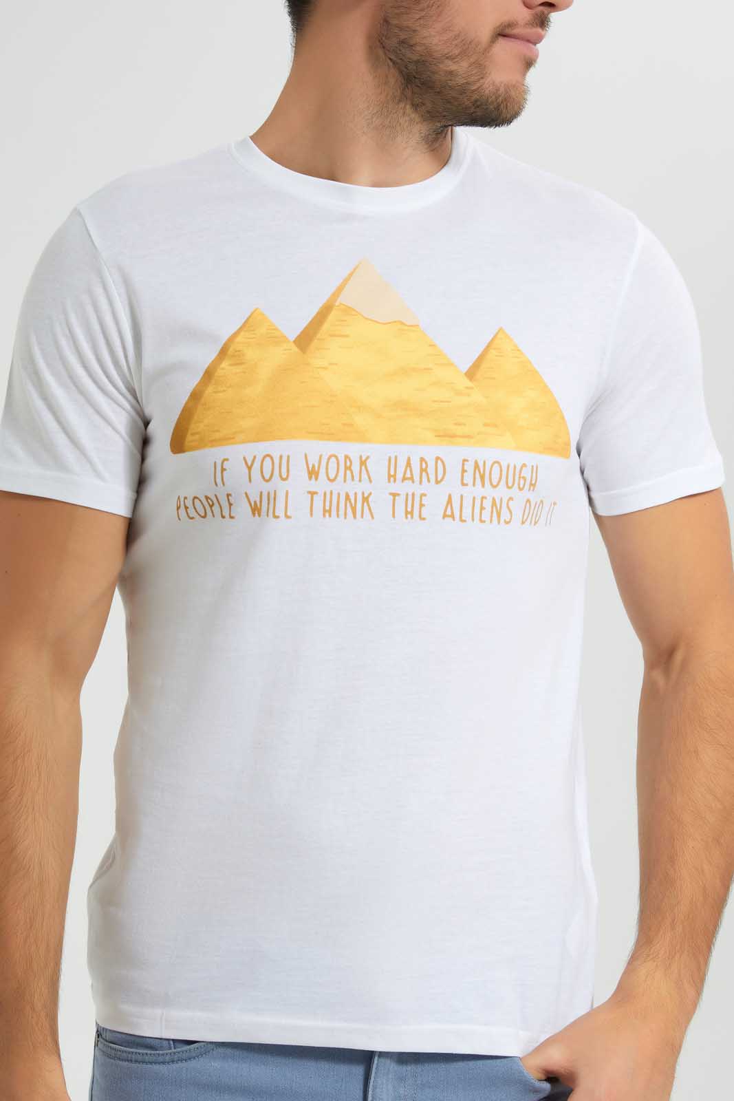 Redtag-White-Graphic-T-Shirt-Graphic-T-Shirts-Men's-