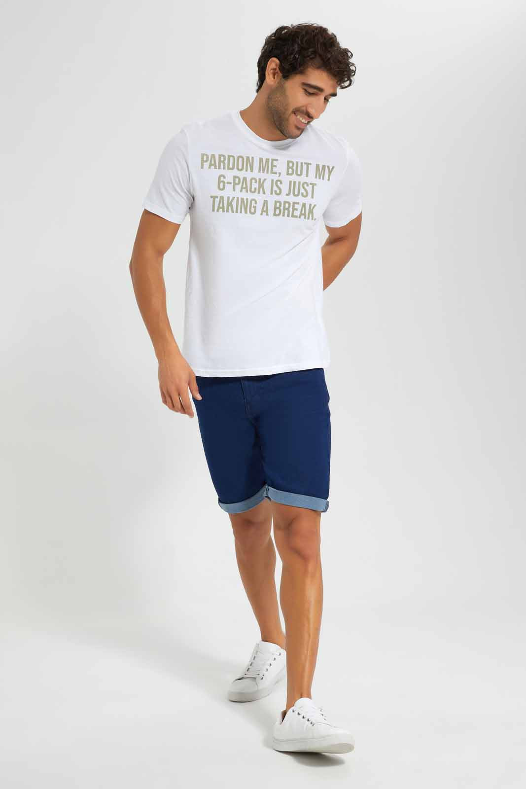 Redtag-White-Graphic-T-Shirt-Category:T-Shirts,-Colour:White,-Deals:New-In,-Filter:Men's-Clothing,-Men-T-Shirts,-New-In-Men,-Non-Sale,-S22D,-Section:Men,-TBL-Men's-