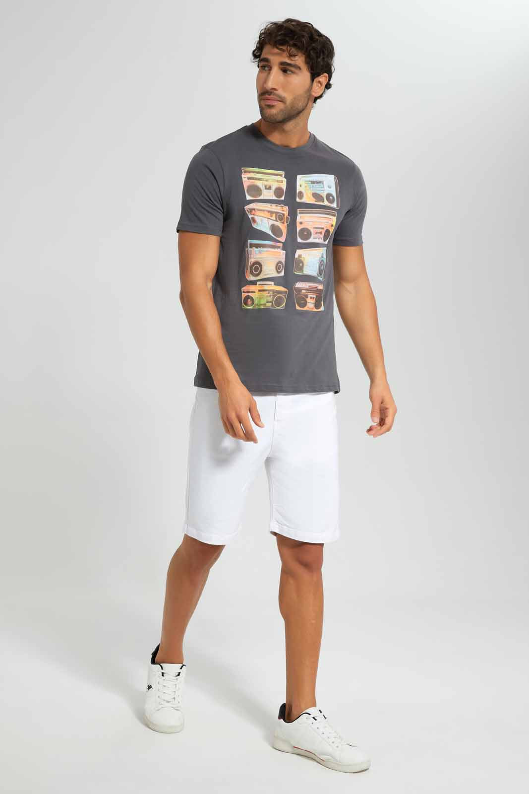 Redtag-Grey-Graphic-T-Shirt-Category:T-Shirts,-Colour:Charcoal,-Deals:New-In,-Filter:Men's-Clothing,-Men-T-Shirts,-New-In-Men,-Non-Sale,-S22D,-Section:Men,-TBL-Men's-