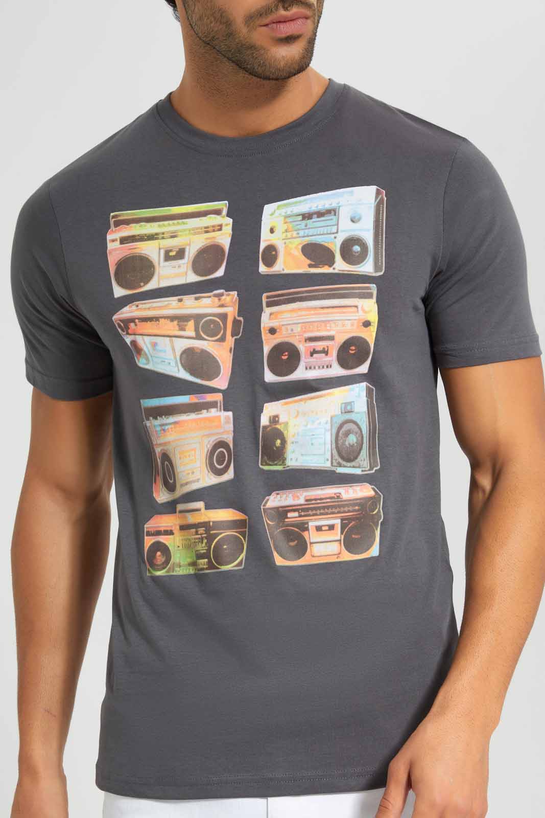 Redtag-Grey-Graphic-T-Shirt-Category:T-Shirts,-Colour:Charcoal,-Deals:New-In,-Filter:Men's-Clothing,-Men-T-Shirts,-New-In-Men,-Non-Sale,-S22D,-Section:Men,-TBL-Men's-