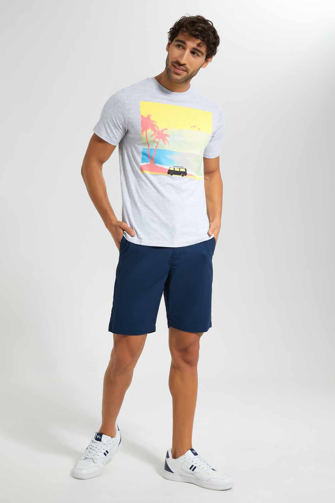 Redtag-Ecru-Graphic-T-Shirt-Category:T-Shirts,-Colour:Ecru,-Deals:New-In,-Filter:Men's-Clothing,-Men-T-Shirts,-New-In-Men,-Non-Sale,-S22D,-Section:Men,-TBL-Men's-