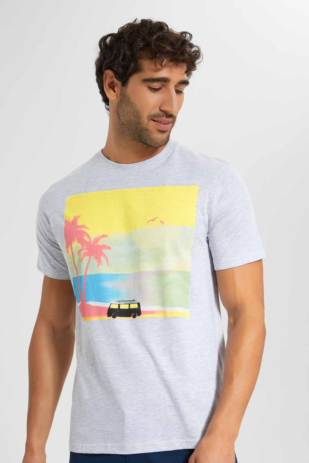 Redtag-Ecru-Graphic-T-Shirt-Category:T-Shirts,-Colour:Ecru,-Deals:New-In,-Filter:Men's-Clothing,-Men-T-Shirts,-New-In-Men,-Non-Sale,-S22D,-Section:Men,-TBL-Men's-