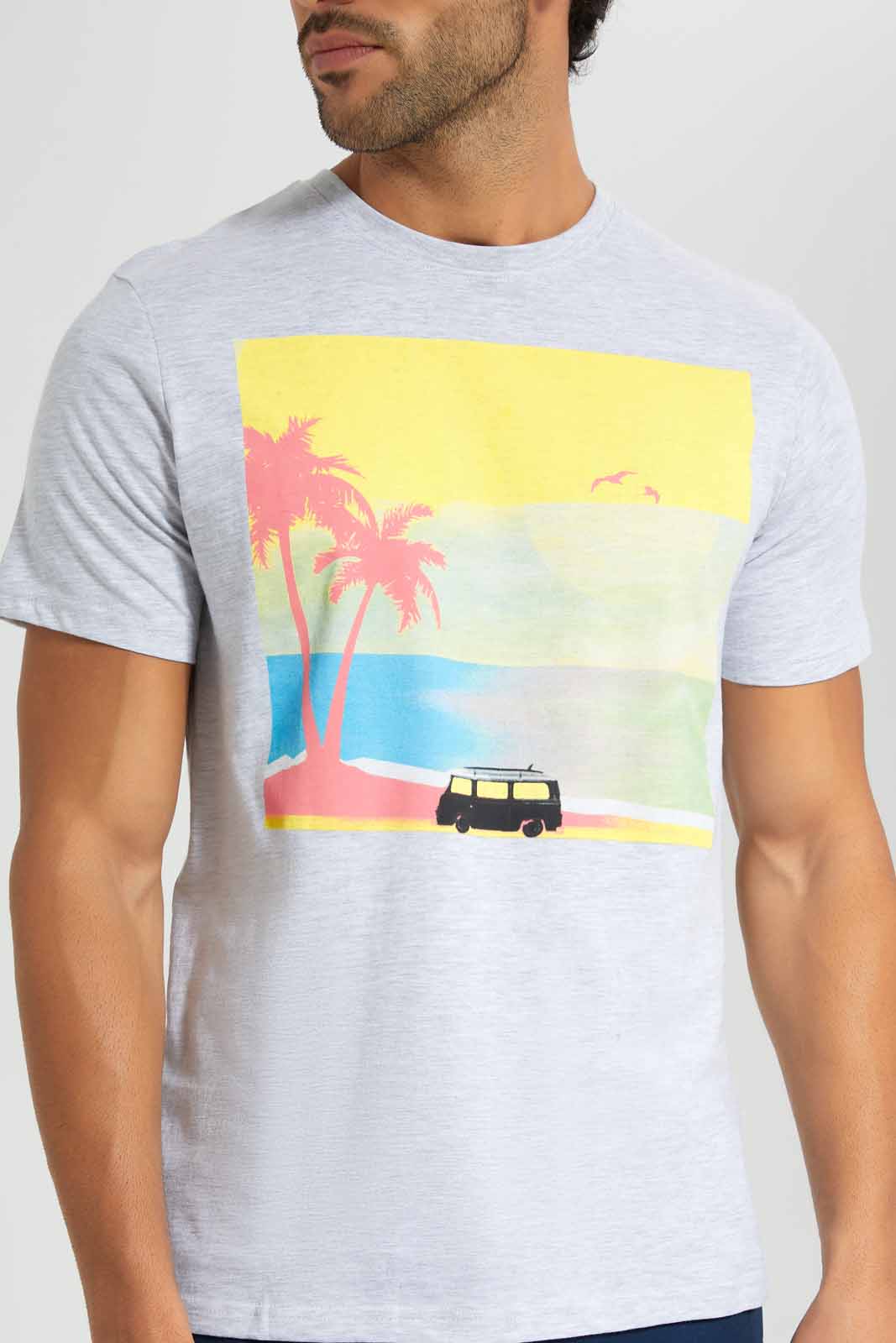 Redtag-Ecru-Graphic-T-Shirt-Category:T-Shirts,-Colour:Ecru,-Deals:New-In,-Filter:Men's-Clothing,-Men-T-Shirts,-New-In-Men,-Non-Sale,-S22D,-Section:Men,-TBL-Men's-