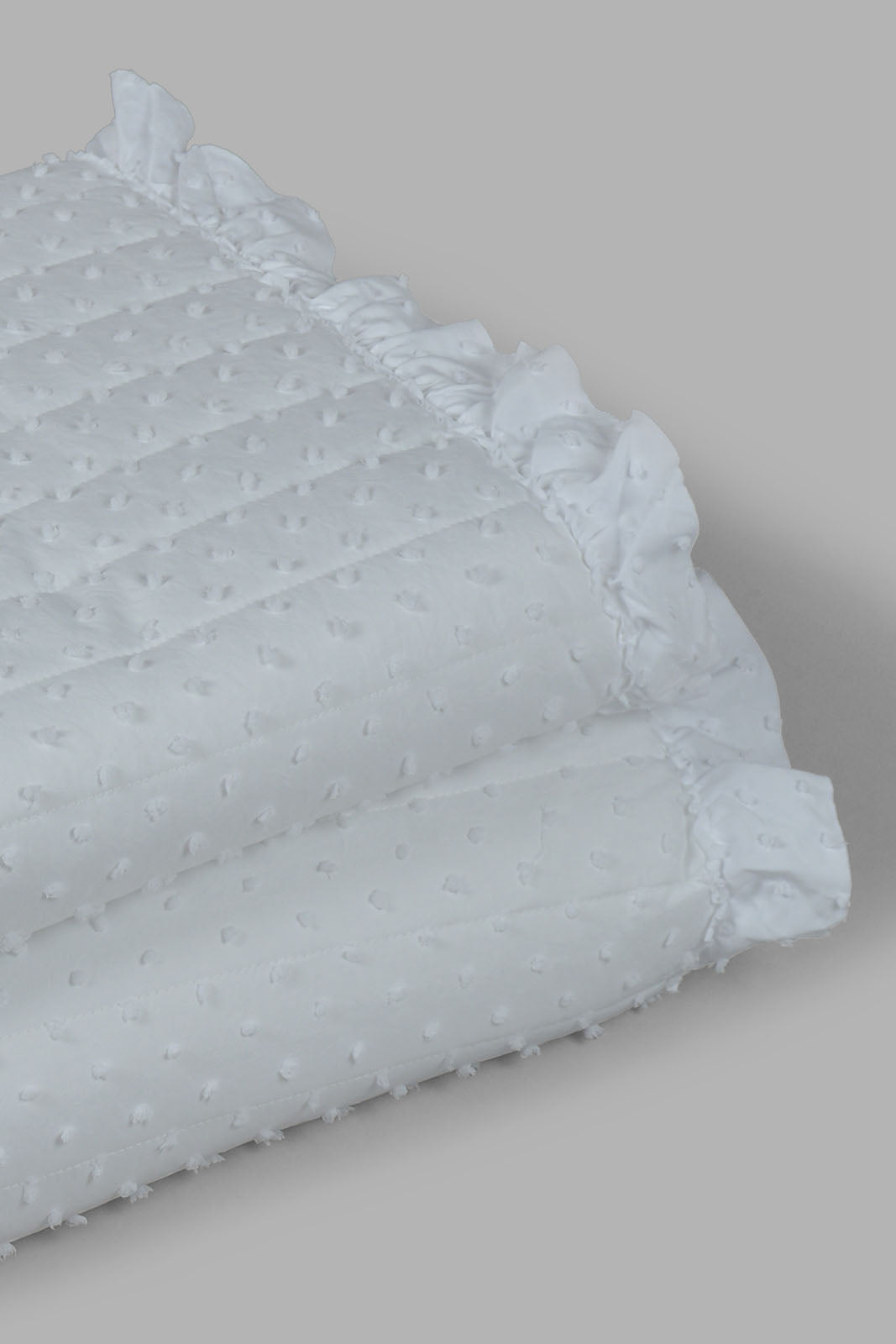 Redtag-Ivory-Swiss-Dot-3-Pieces-Bedspread-Set-(Double-Size)-Category:Bedspreads,-Colour:Ivory,-Deals:New-In,-Filter:Home-Bedroom,-HMW-BED-Bedspreads,-Naya,-New-In-HMW-BED,-Non-Sale,-Section:Homewares,-W22O-Home-Bedroom-