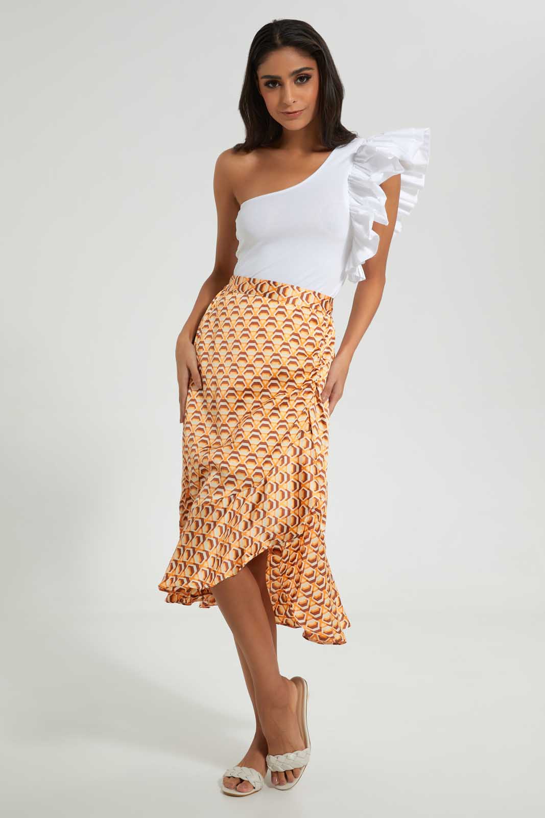 Redtag-Assorted-Goe-Printed-Ruched-Drawstring-Skirt-Skirts-Women's-