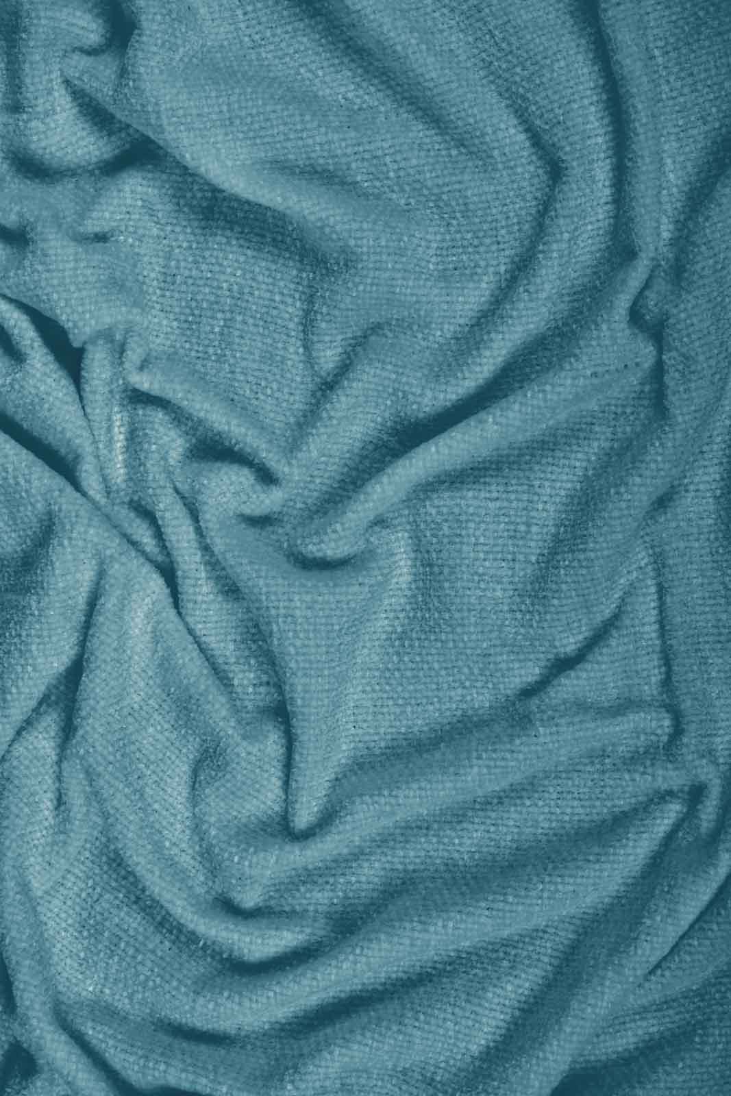 Redtag-Teal-Chenille-Throw-With-Fringe-Category:Throws,-Colour:Teal,-Deals:New-In,-Filter:Home-Bedroom,-HMW-BED-Throws,-New-In-HMW-BED,-Non-Sale,-S22C,-Section:Homewares-Home-Bedroom-
