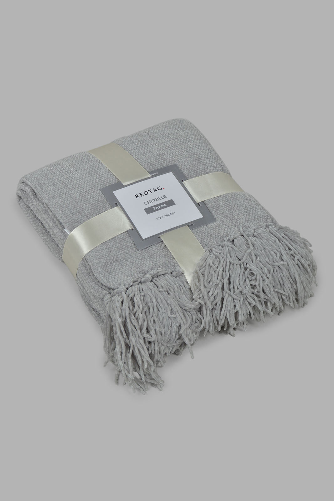 Redtag-Grey-Chenille-Throw-With-Fringe-Category:Throws,-Colour:Grey,-Deals:New-In,-Filter:Home-Bedroom,-Harmony,-HMW-BED-Throws,-New-In-HMW-BED,-Non-Sale,-S22C,-Section:Homewares-Home-Bedroom-