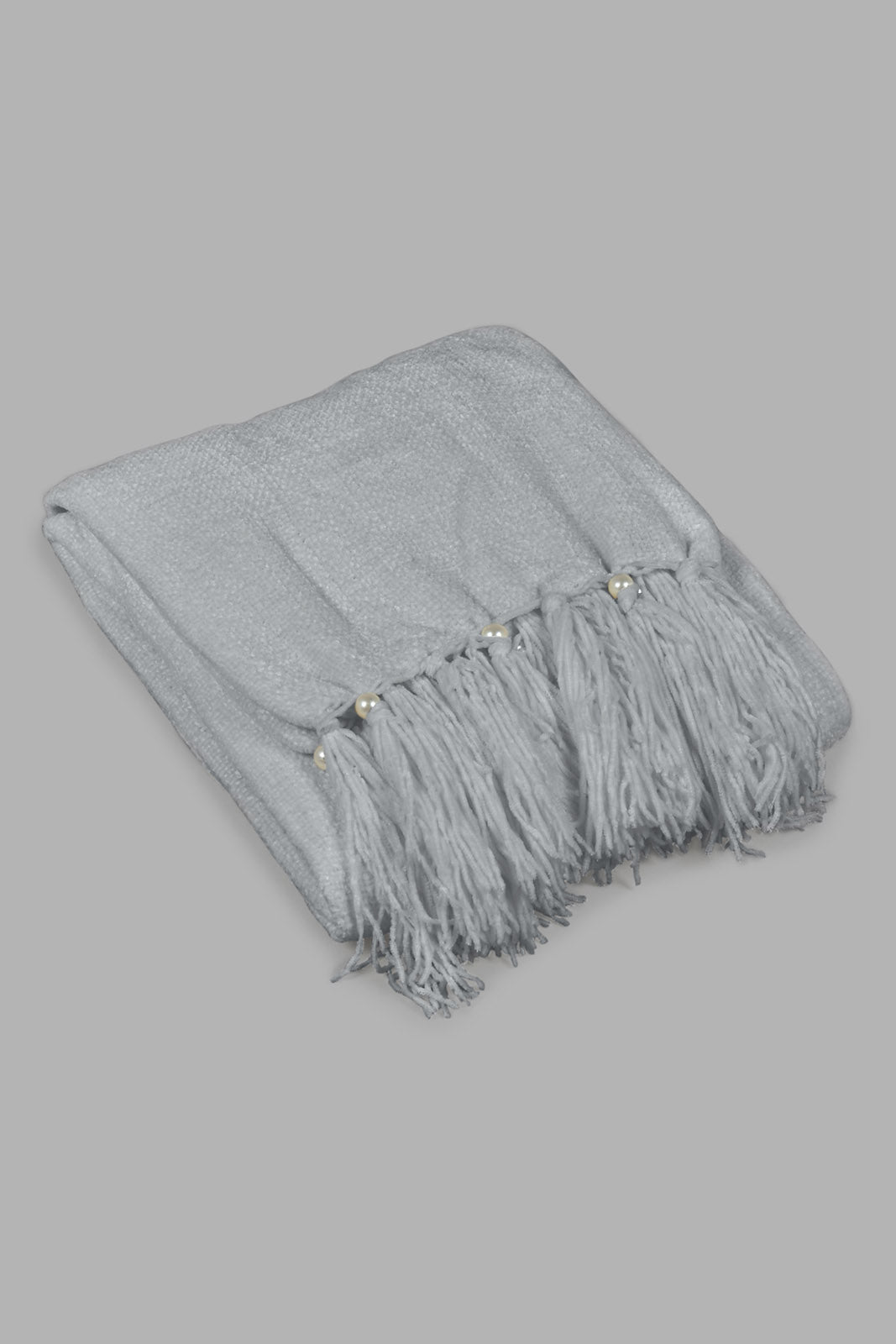 Redtag-Grey-Chenille-Throw-With-Fringe-Category:Throws,-Colour:Grey,-Deals:New-In,-Filter:Home-Bedroom,-Harmony,-HMW-BED-Throws,-New-In-HMW-BED,-Non-Sale,-S22C,-Section:Homewares-Home-Bedroom-