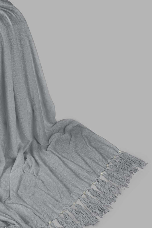 Redtag-Grey-Chenille-Throw-With-Fringe-Category:Throws,-Colour:Grey,-Deals:New-In,-Filter:Home-Bedroom,-Harmony,-HMW-BED-Throws,-New-In-HMW-BED,-Non-Sale,-S22C,-Section:Homewares-Home-Bedroom-