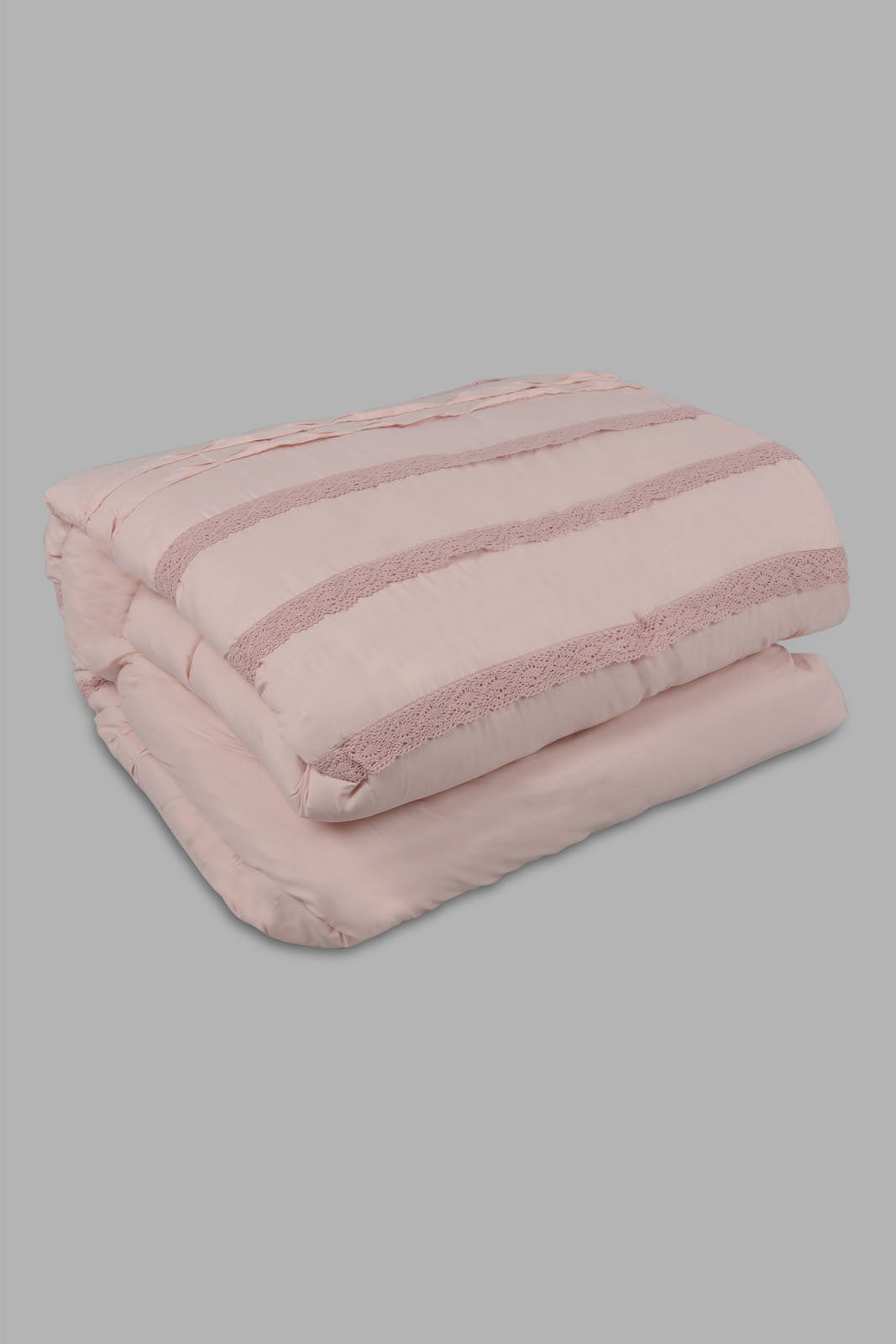 Redtag-Pink-4-Piece-Comforter-Set-(Double-Size)-Category:Comforters,-Colour:Pink,-Deals:New-In,-Filter:Home-Bedroom,-HMW-BED-Comforters,-Naya,-New-In-HMW-BED,-Non-Sale,-Section:Homewares,-W22O-Home-Bedroom-
