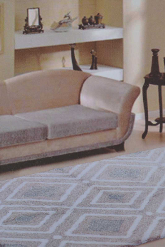 Redtag-Grey-Diamond-Pattern-Tufted-Rug-Category:Rugs,-Colour:Grey,-Deals:New-In,-Filter:Home-Decor,-HMW-HOM-Rugs-&-Door-Mats,-Naya,-New-In-HMW-HOM,-Non-Sale,-S22C,-Section:Homewares-Home-Decor-