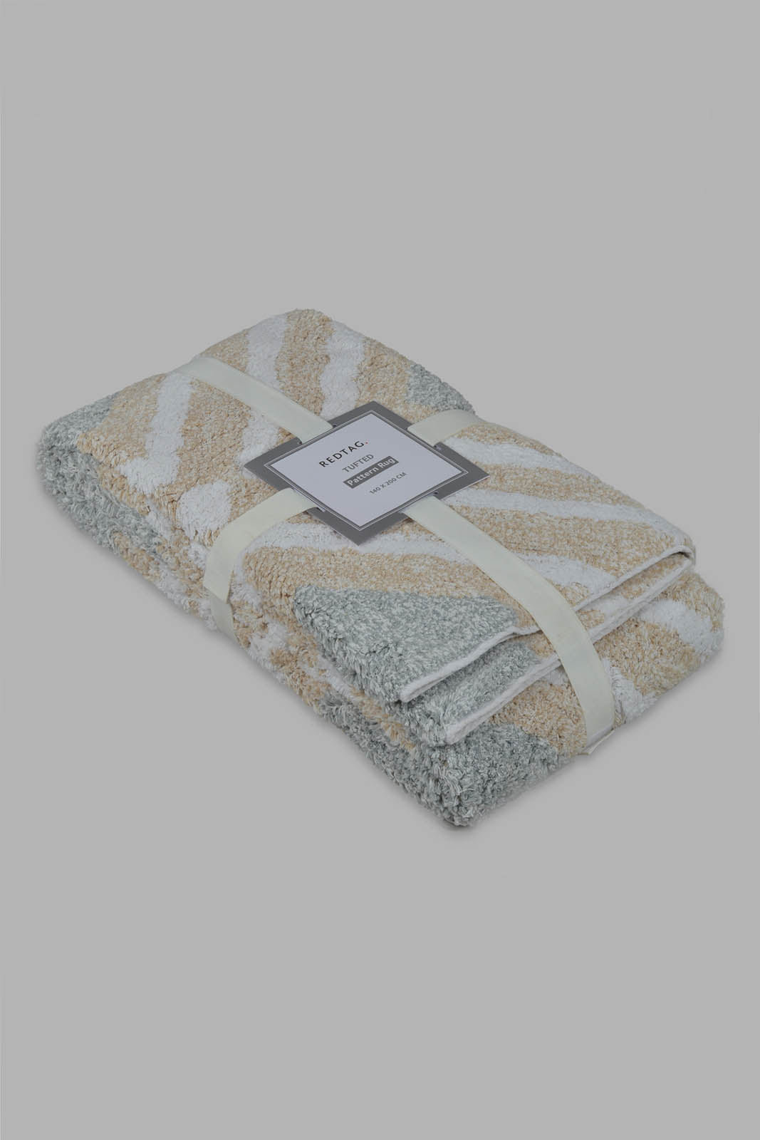 Redtag-Grey-Diamond-Pattern-Tufted-Rug-Category:Rugs,-Colour:Grey,-Deals:New-In,-Filter:Home-Decor,-HMW-HOM-Rugs-&-Door-Mats,-Naya,-New-In-HMW-HOM,-Non-Sale,-S22C,-Section:Homewares-Home-Decor-