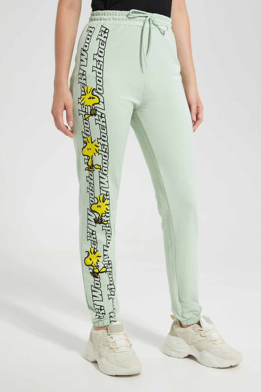 Redtag-Mint-Snoopy-Print-Active-Pant-Category:Joggers,-Colour:Mint,-Deals:New-In,-Filter:Women's-Clothing,-New-In-Women,-Non-Sale,-S22D,-Section:Women,-Women-Joggers-Women's-