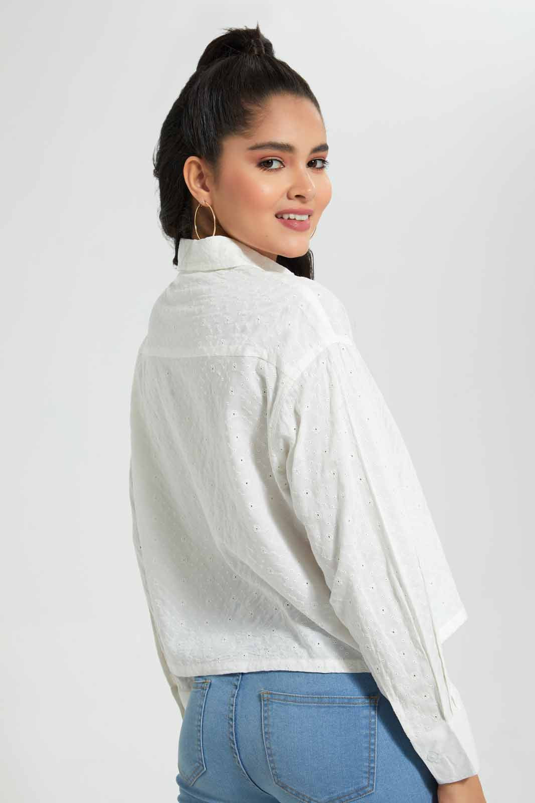 Redtag-White-Schiffily-Embroidered-Shirt-Casual-Shirts-Women's-