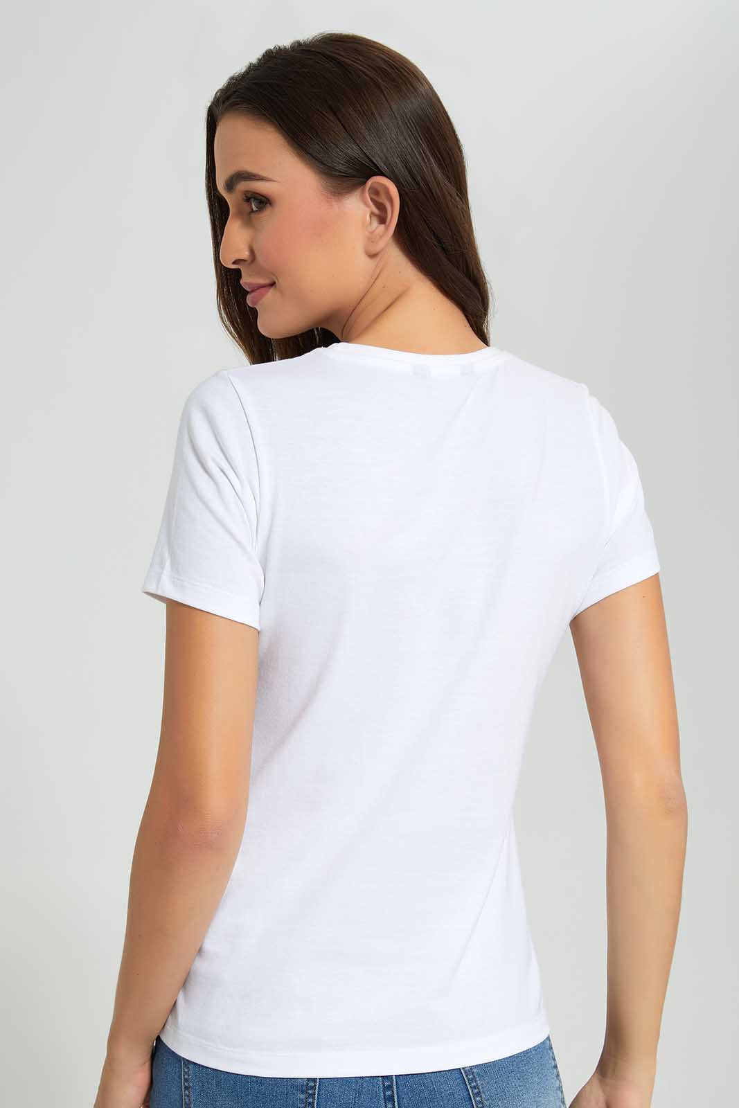 Redtag-White-T-Shirt-Category:T-Shirts,-Colour:White,-Deals:New-In,-Filter:Women's-Clothing,-LDC,-LDC-T-Shirts,-New-In-LDC,-Non-Sale,-Section:Women,-TBL,-W22O-Women's-