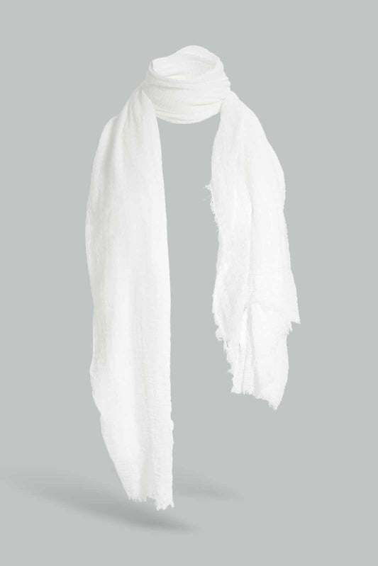Redtag-White-Scarf-Category:Scarves,-Colour:White,-Filter:Women's-Accessories,-New-In,-New-In-Women-ACC,-Non-Sale,-Section:Women,-W22O,-Women-Scarves-Women-