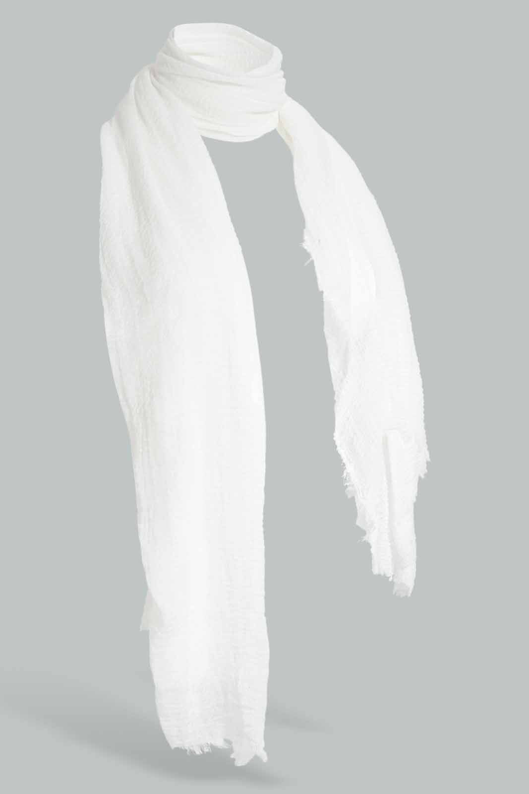 Redtag-White-Scarf-Category:Scarves,-Colour:White,-Filter:Women's-Accessories,-New-In,-New-In-Women-ACC,-Non-Sale,-Section:Women,-W22O,-Women-Scarves-Women-