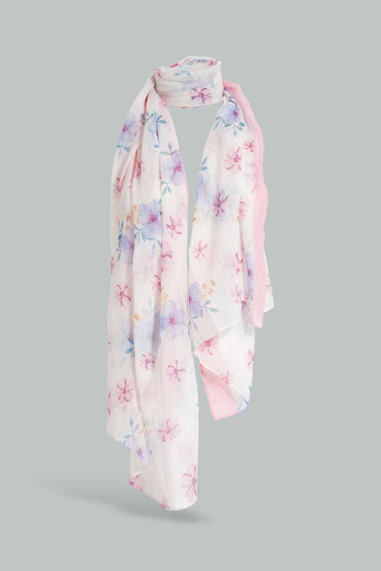 Redtag-Multicolour-Floral-Printed-Scarf-Category:Scarves,-Colour:Assorted,-Filter:Women's-Accessories,-New-In,-New-In-Women-ACC,-Non-Sale,-Section:Women,-W22O,-Women-Scarves-Women-