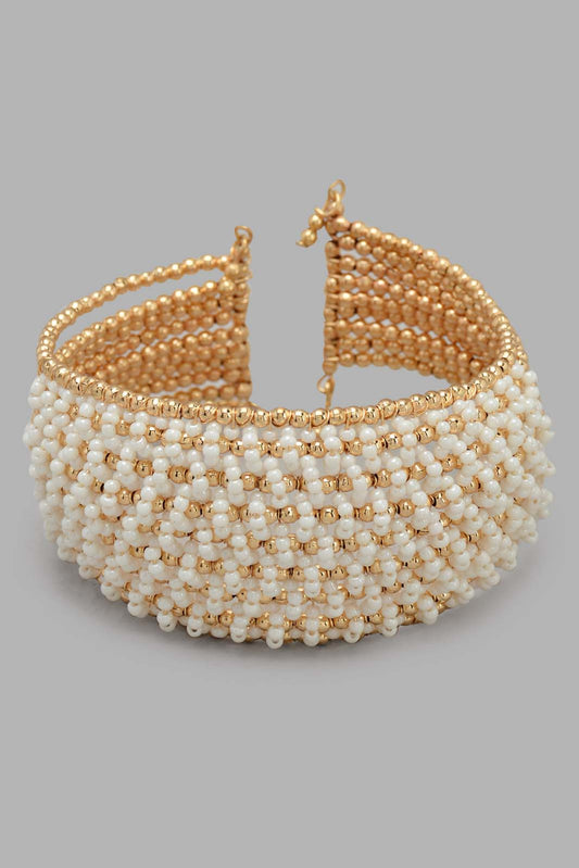 Redtag-Gold-Embellished-Cuff-Category:Jewellery,-Colour:Gold,-Filter:Women's-Accessories,-New-In,-New-In-Women-ACC,-Non-Sale,-S22C,-Section:Women,-Women-Jewellery-Women-