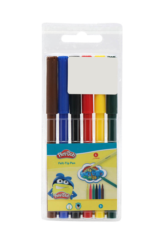 Redtag-6-Colours-Felt-Tip-Pen-In-Pvc-2-Mm-Category:Stationery,-Colour:Yellow,-Filter:Travel-Accessories,-IMP-Stationery,-New-In,-New-In-IMP-ACC,-Non-Sale,-Section:Homewares,-W22A-Home-Accessories-