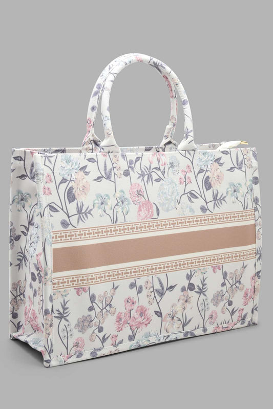 Redtag-Multi-Floral-Printed-Tote-Category:Bags,-Colour:Assorted,-Filter:Women's-Accessories,-New-In,-New-In-Women-ACC,-Non-Sale,-S22C,-Section:Women,-Women-Bags-Women-