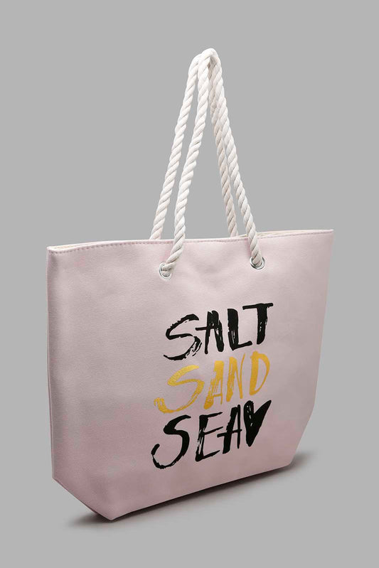 Redtag-Pink-Polka-Beach-Bag-Category:Bags,-Colour:Pink,-Filter:Women's-Accessories,-New-In,-New-In-Women-ACC,-Non-Sale,-Section:Women,-W22O,-Women-Bags-Women-