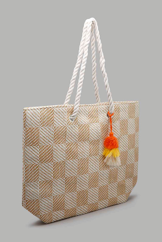 Redtag-Beige-Beach-Bag-Category:Bags,-Colour:Beige,-Filter:Women's-Accessories,-New-In,-New-In-Women-ACC,-Non-Sale,-Section:Women,-W22O,-Women-Bags-Women-