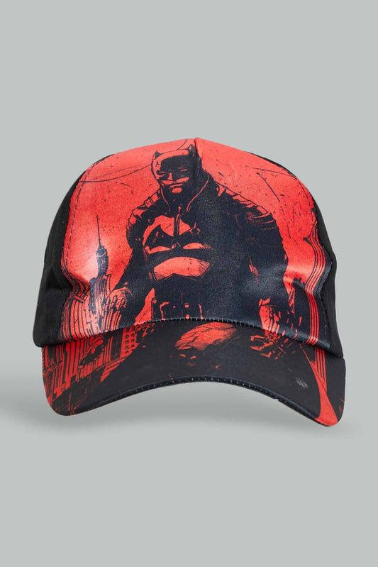 Redtag-Red-And-Black-Batman-Cap-BOY-Caps-&-Hats,-Category:BOY-Caps-&-Hats,-CHR,-Colour:Assorted,-Filter:Boys-Accessories,-New-In,-New-In-BOY-ACC,-Non-Sale,-S22C,-Section:Boys-(0-to-14Yrs)-Boys-