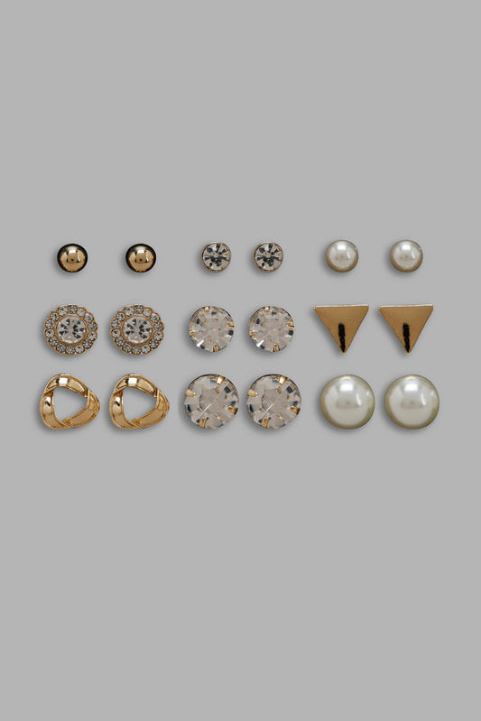 Redtag-Assorted-Studs-Bundle,-Category:Jewellery,-Colour:Assorted,-Deals:4-For-90,-Deals:New-In,-Filter:Women's-Accessories,-New-In-Women-ACC,-Section:Women,-W22O,-Women-Jewellery-Women-