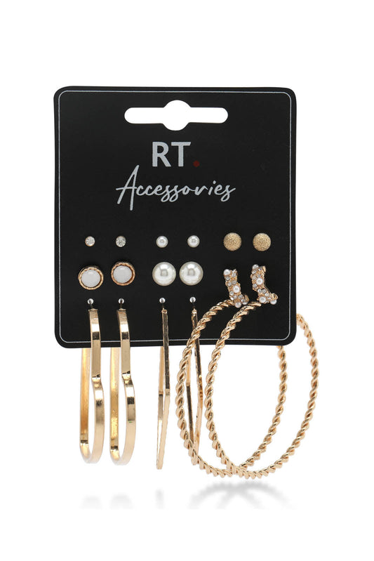 Redtag-Assorted-Studs-2FOR69,-Category:Jewellery,-Colour:Assorted,-Deals:2-FOR-69,-Deals:New-In,-Dept:Ladieswear,-Filter:Women's-Accessories,-New-In-Women-ACC,-Section:Women,-W22O,-Women-Jewellery-Women-
