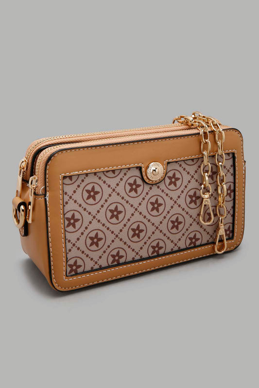Redtag-Tan-And-Beige-Cross-Body-Bag-Category:Bags,-Colour:Assorted,-Filter:Women's-Accessories,-New-In,-New-In-Women-ACC,-Non-Sale,-Section:Women,-W22O,-Women-Bags-Women-